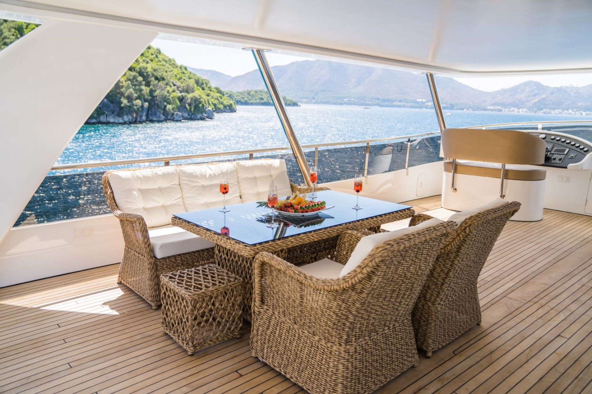 Yacht deck view